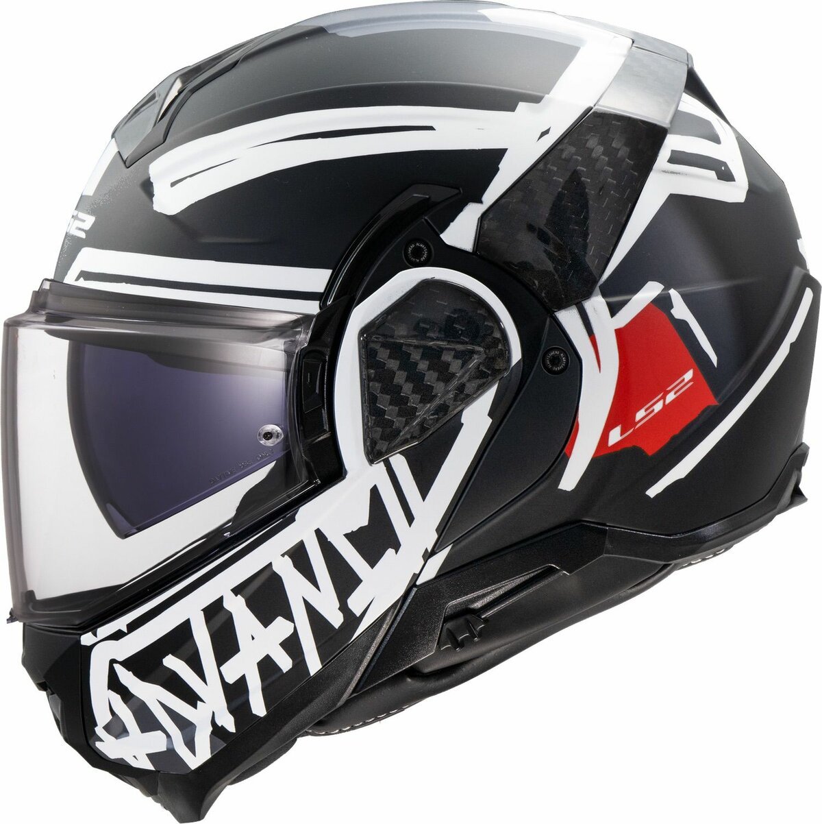 LS2 FF910 Advant II helmet Tape black white