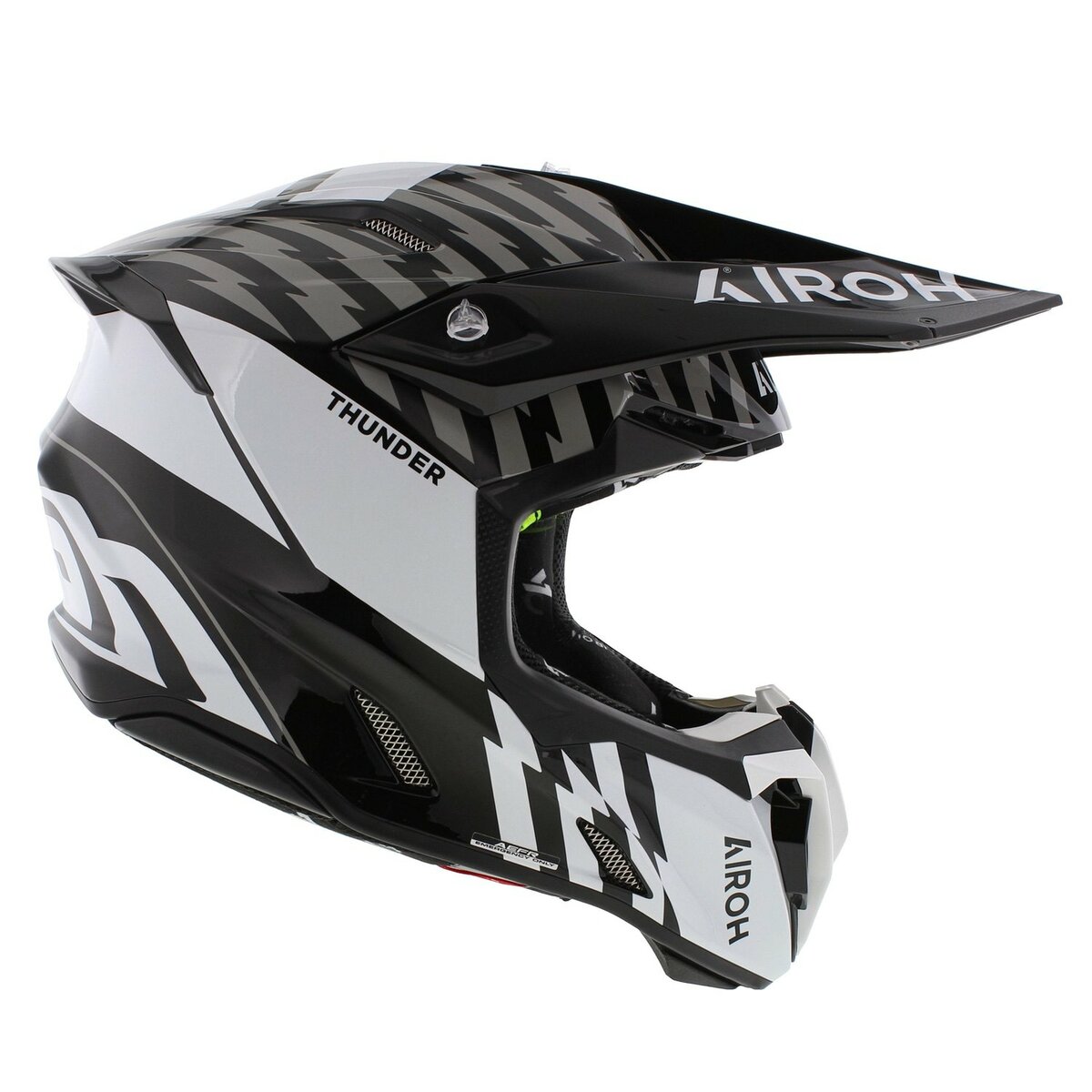 Airoh Twist 3.0 MX Helmet Thunder gloss black white