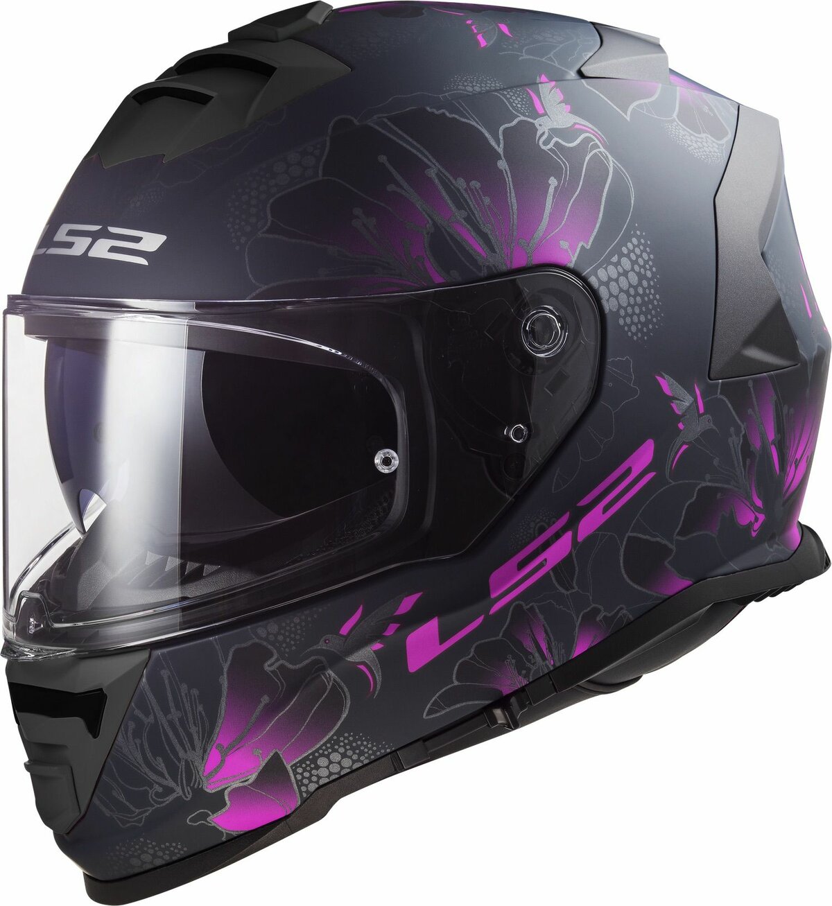 LS2 FF800 Storm II helmet Burst matt black pink