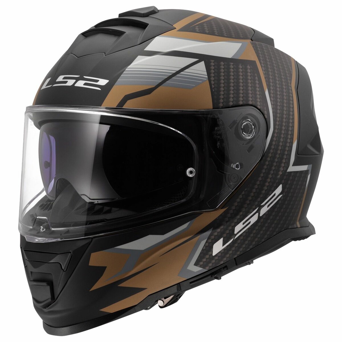 LS2 FF800 Storm II helmet Tracker black gold