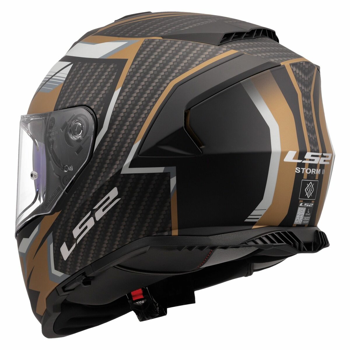 LS2 FF800 Storm II helmet Tracker black gold