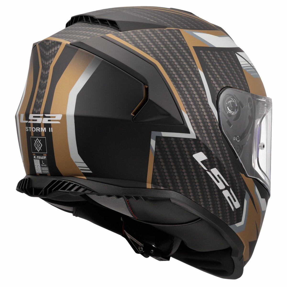 LS2 FF800 Storm II helmet Tracker black gold