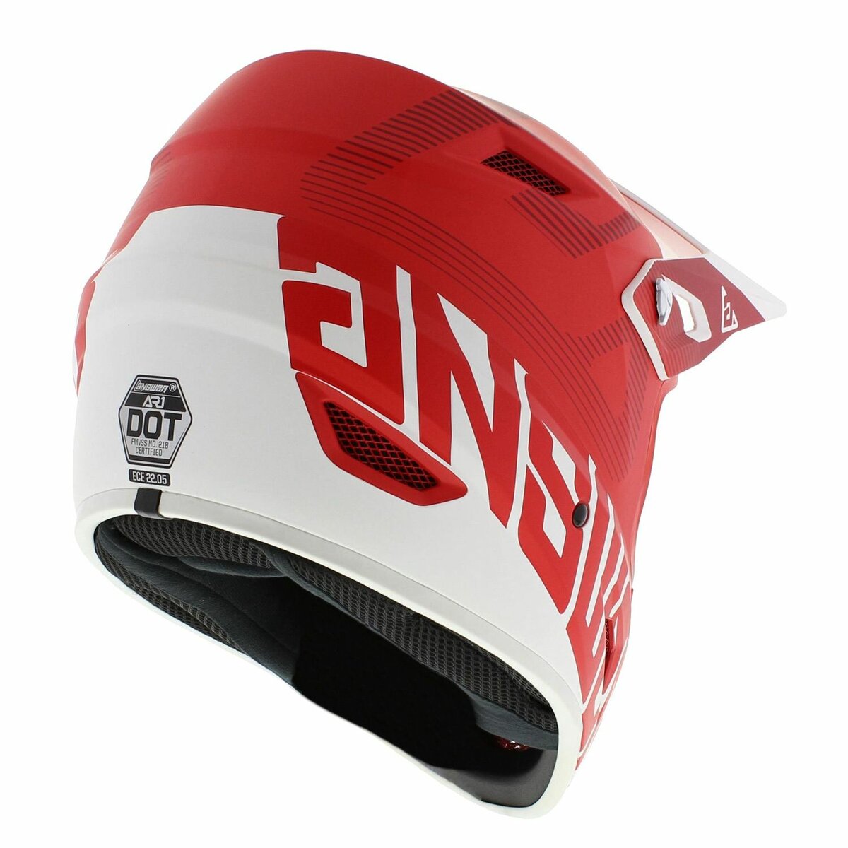 Answer AR1 Junior MX Helmet Bold matt red white