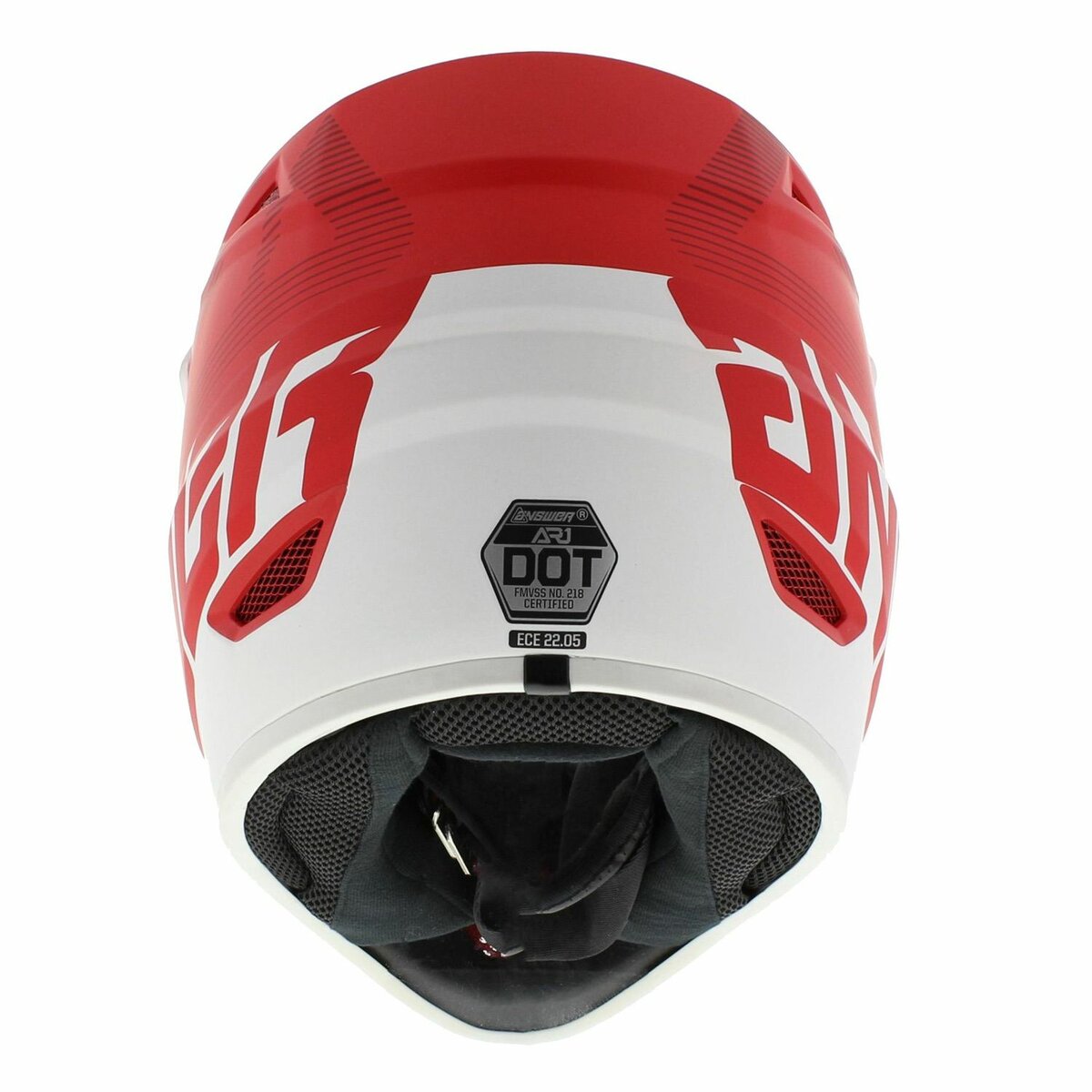 Answer AR1 Junior MX Helmet Bold matt red white