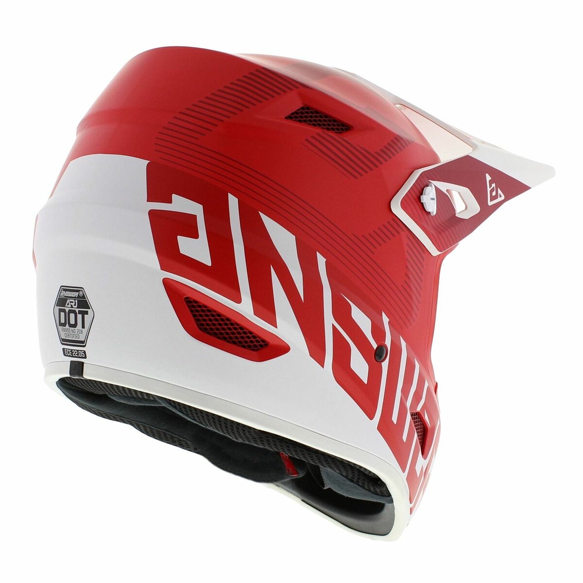 Answer AR1 V2 MX Helmet Bold matt red white