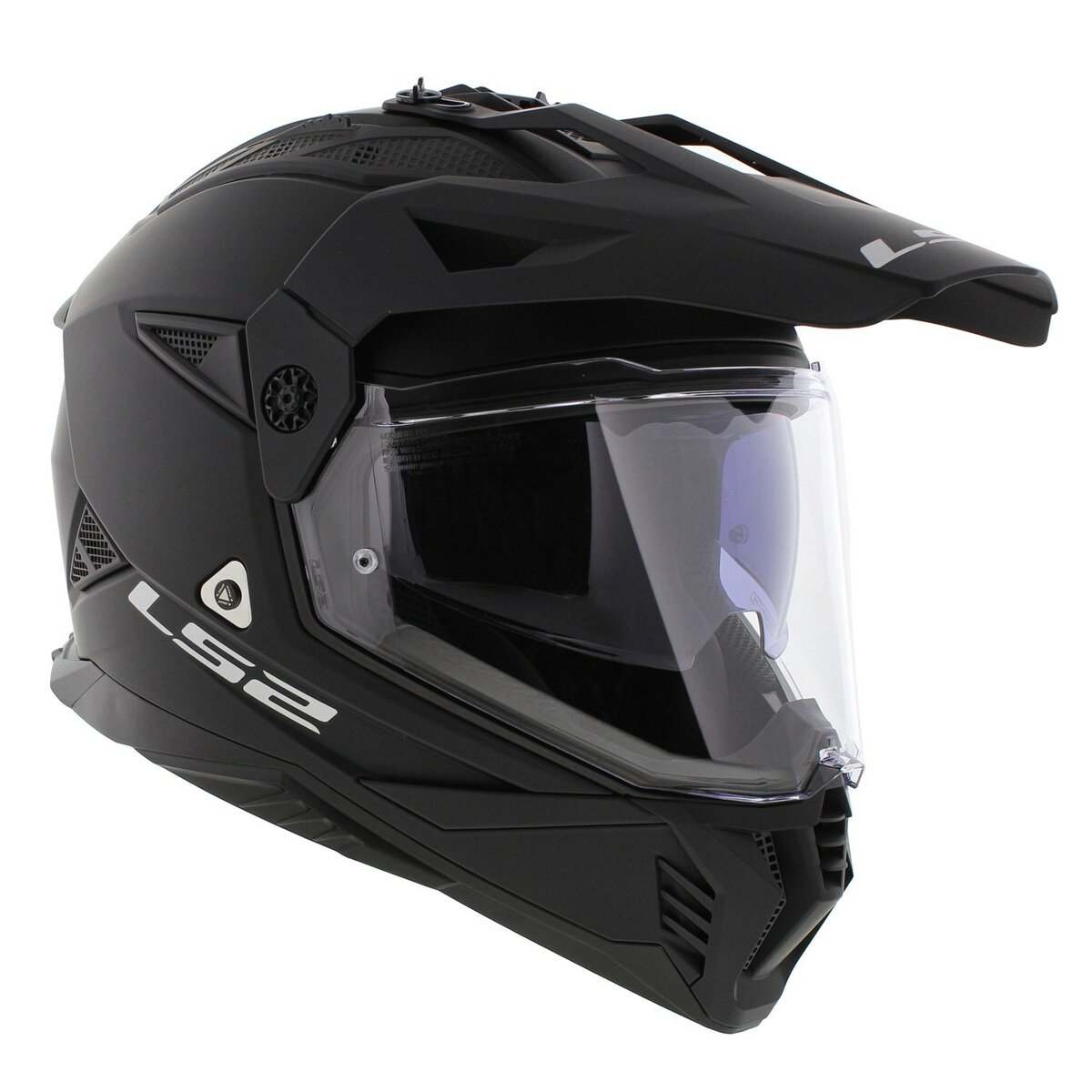 LS2 MX702 Pioneer II adventure helmet solid matt black