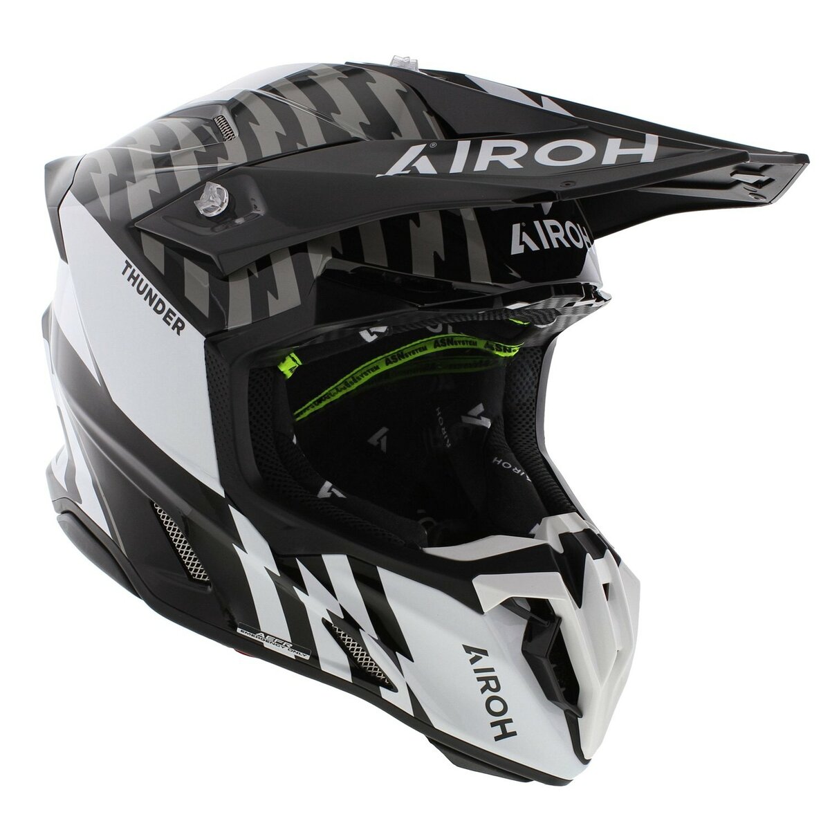 Airoh Twist 3.0 MX Helmet Thunder gloss black white