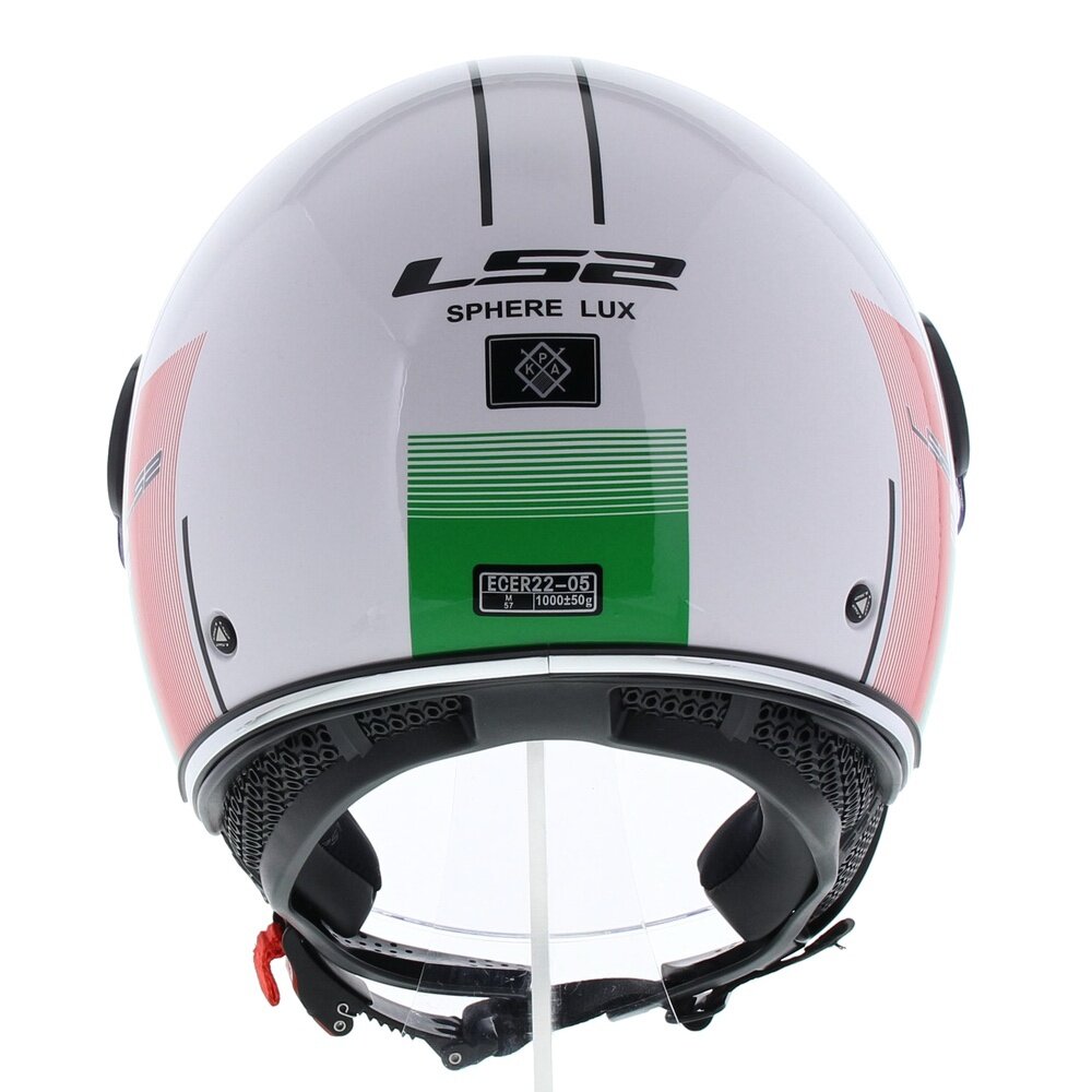 LS2 OF558 Sphere Lux Firm gloss white green red italia