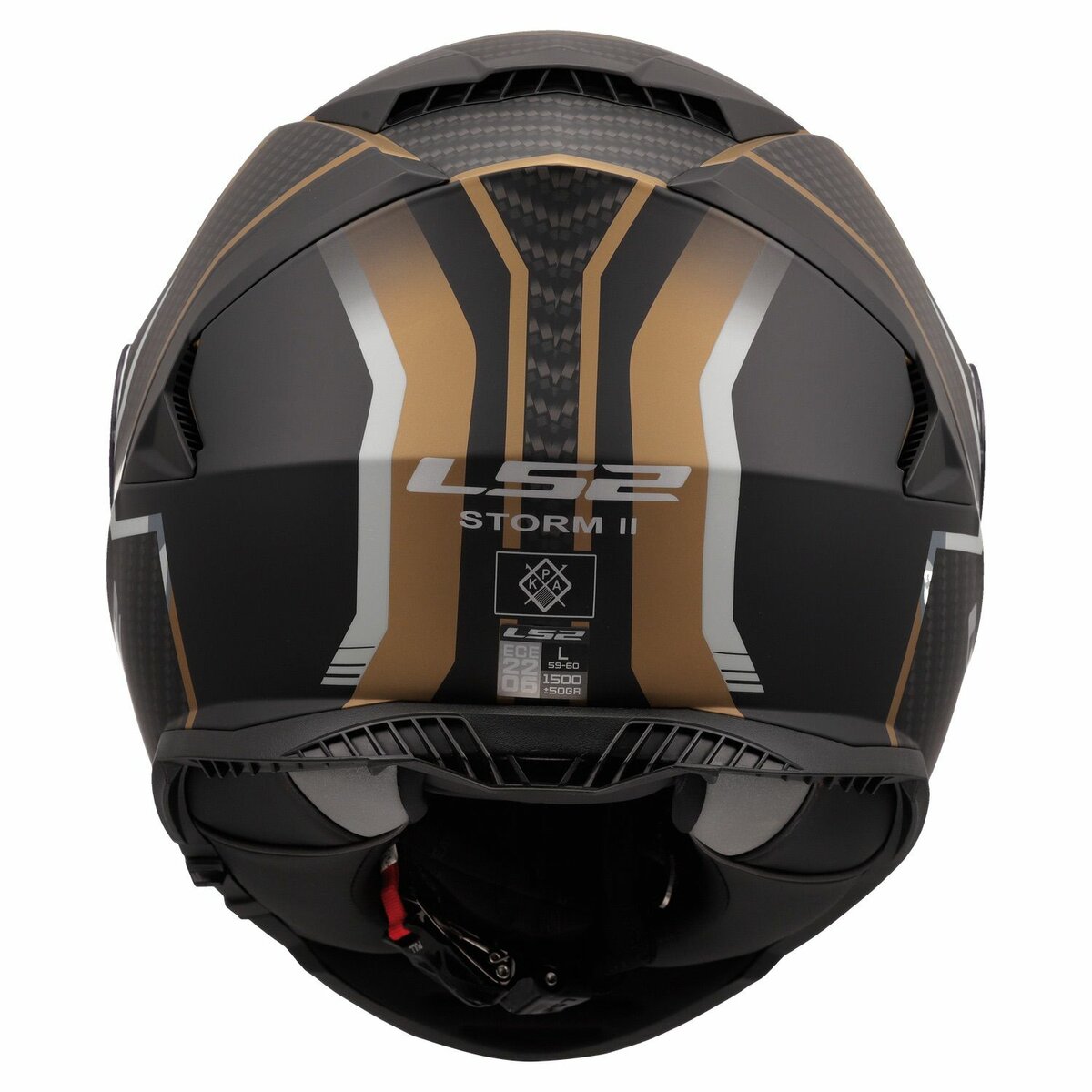LS2 FF800 Storm II helmet Tracker black gold