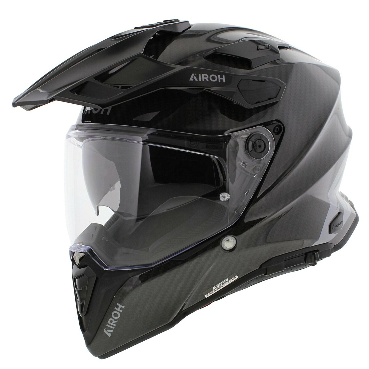 Airoh Commander 2 Carbon  enduro adventure motorcycle helmet - Gloss Carbon black