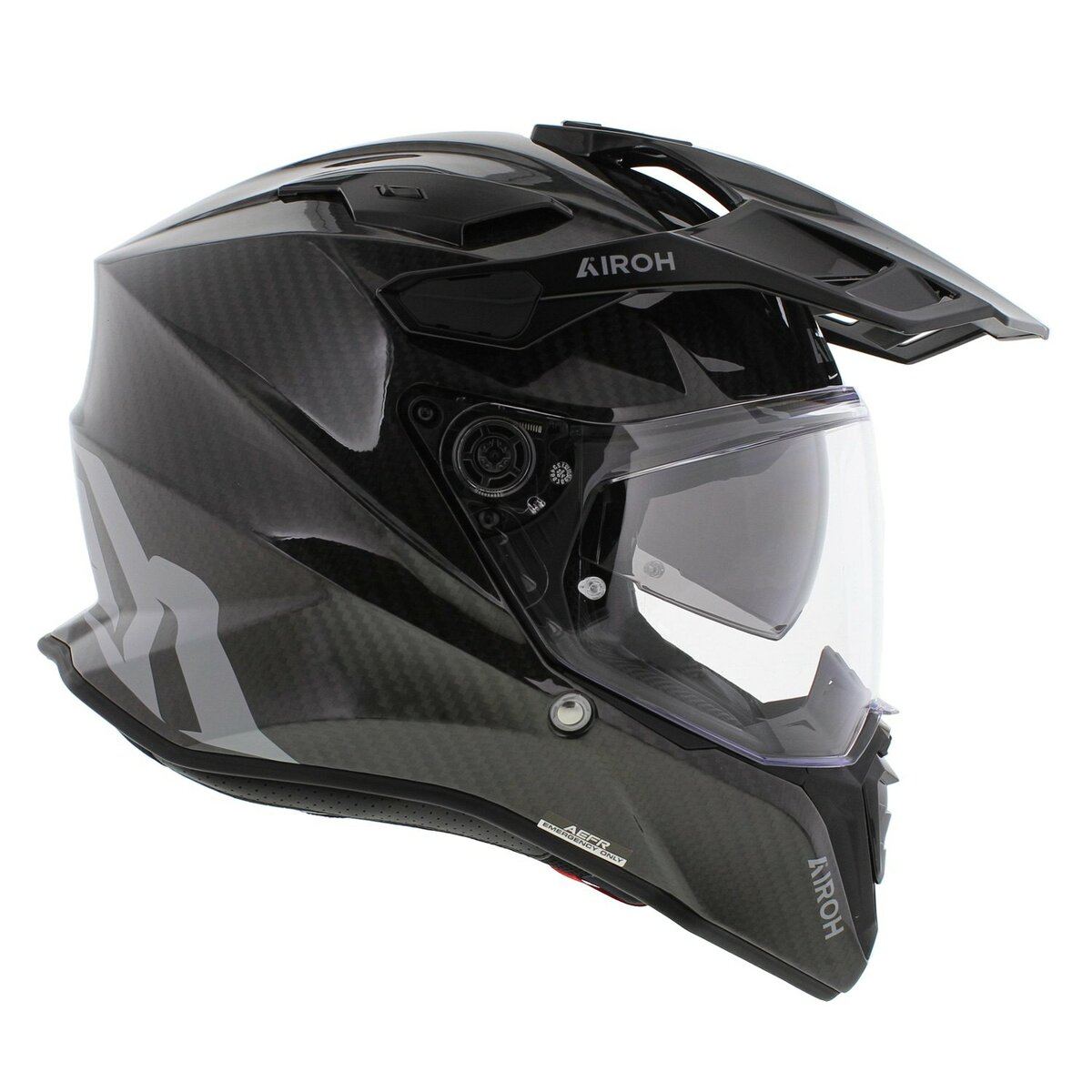Airoh Commander 2 Carbon  enduro adventure motorcycle helmet - Gloss Carbon black