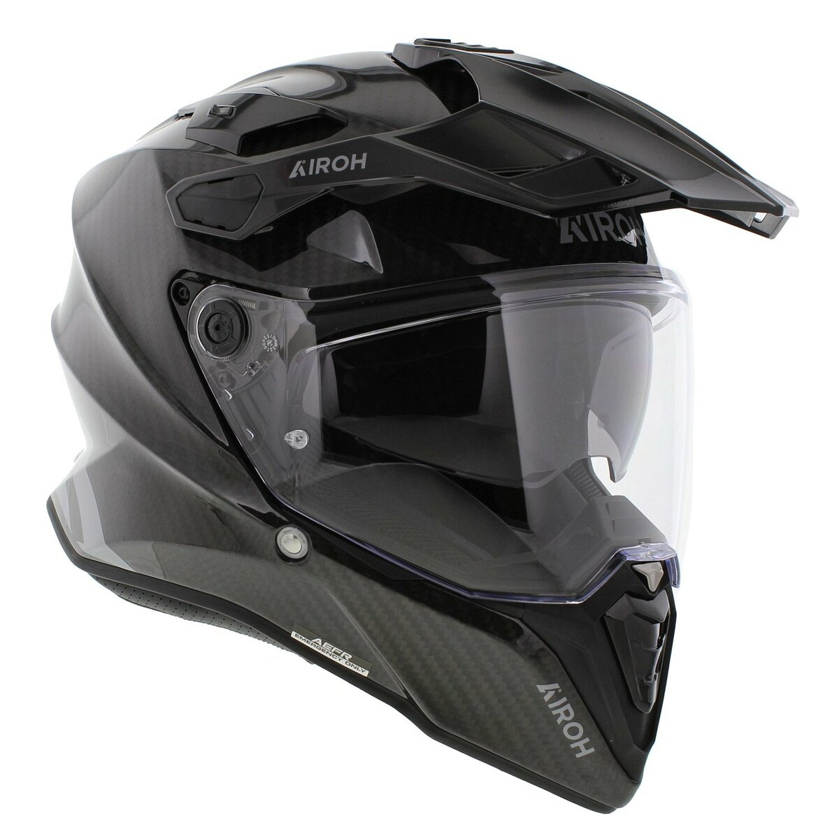 Airoh Commander 2 Carbon  enduro adventure motorcycle helmet - Gloss Carbon black