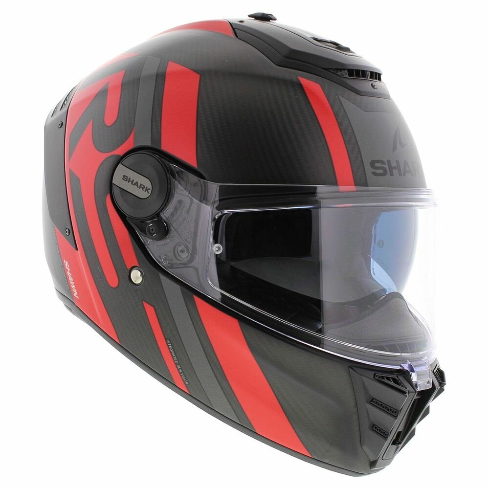 Shark Spartan RS carbon Shawn matt black silver