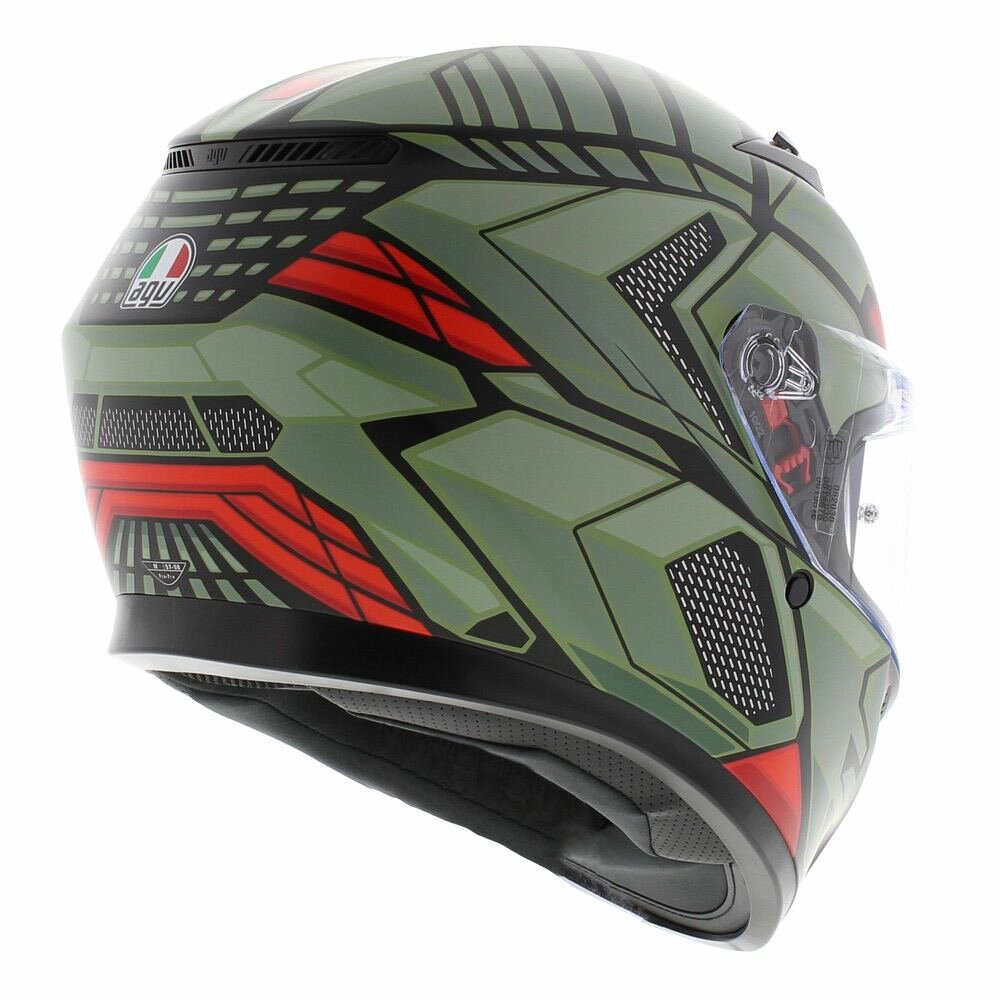 AGV K3 helmet Decept matt black green red