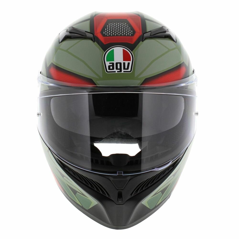 AGV K3 helmet Decept matt black green red