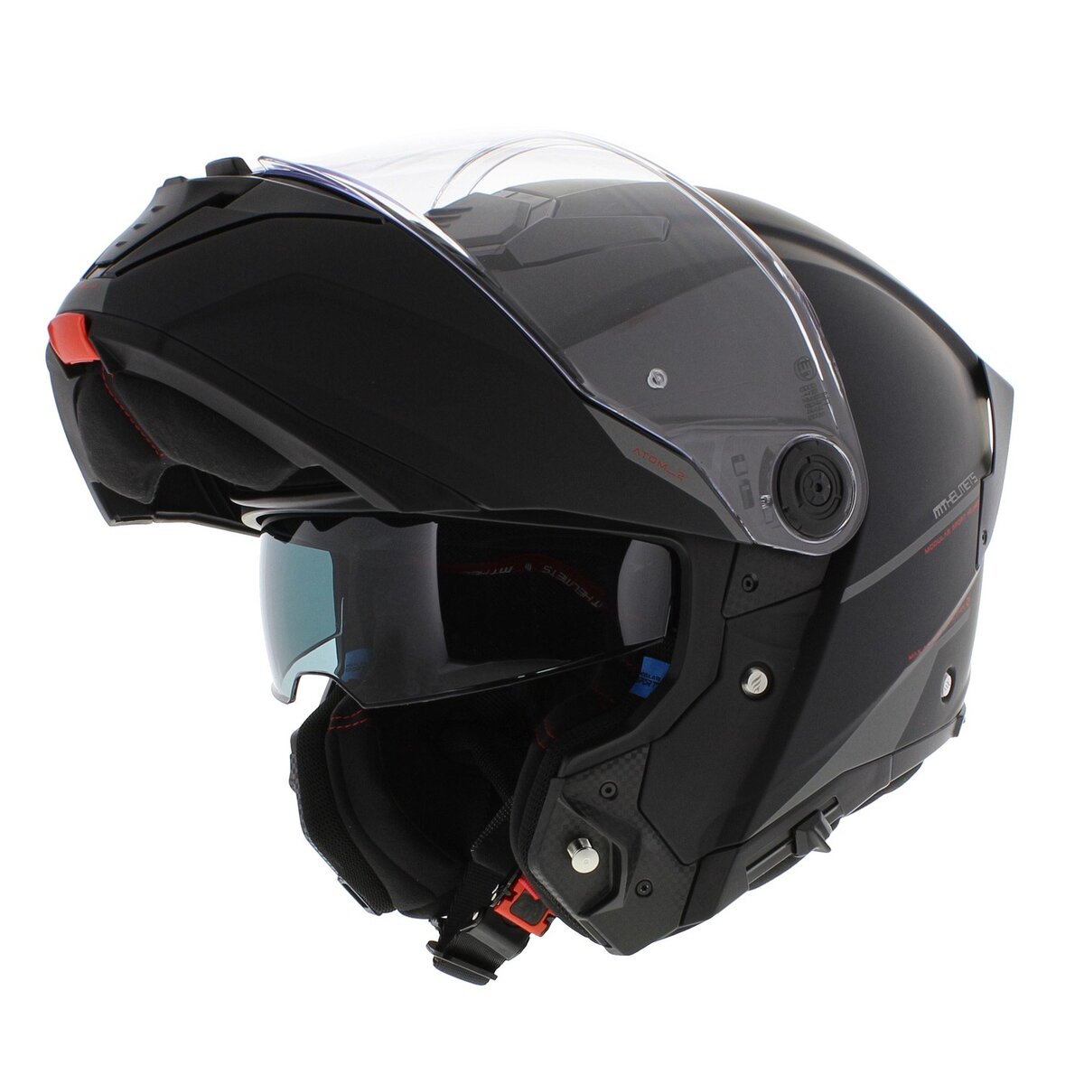 MT Atom 2 SV Modular motorcycle helmet solid matt black