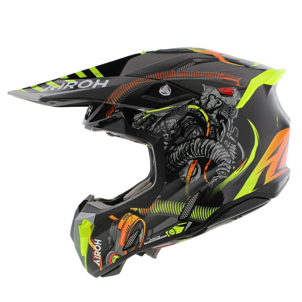 Airoh Twist 3.0 MX Helmet Toxic gloss black yellow