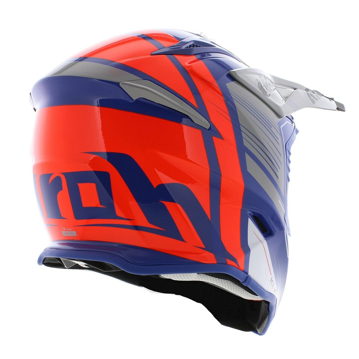Airoh Aviator Ace 2 MX Helmet Engine - gloss cerulean blue grey orange