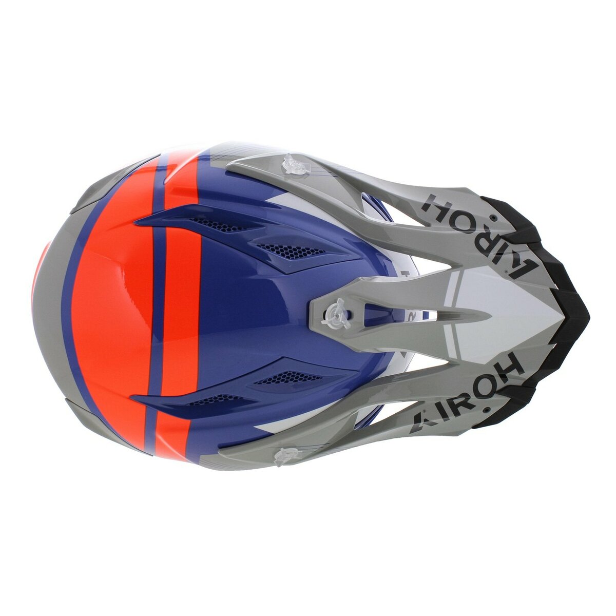 Airoh Aviator Ace 2 MX Helmet Engine - gloss cerulean blue grey orange