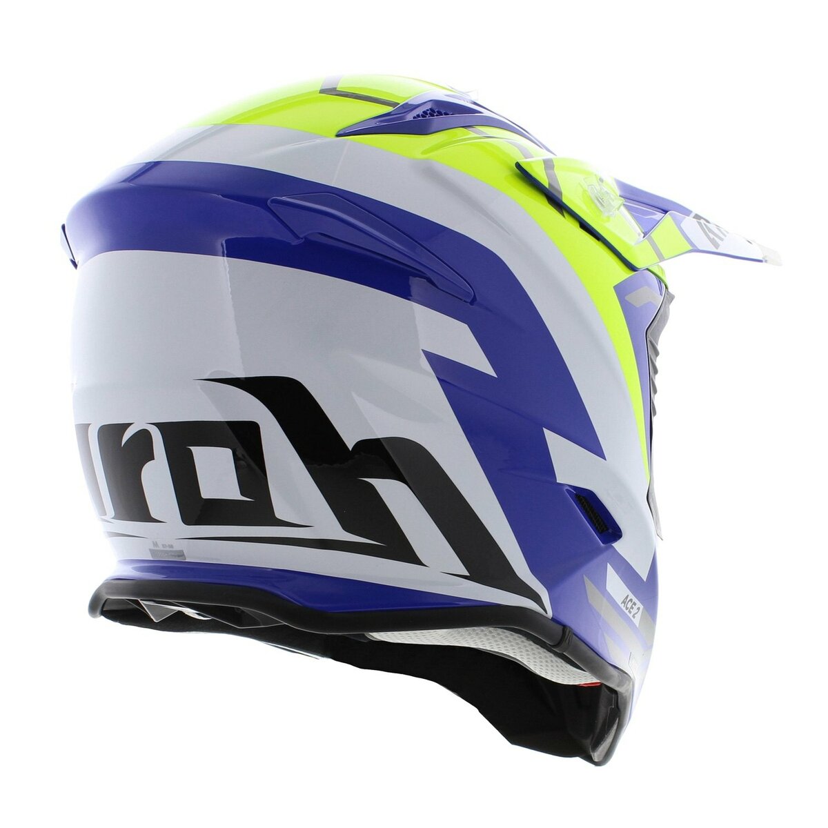 Airoh Aviator Ace 2 MX Helmet Ground - gloss white blue yellow