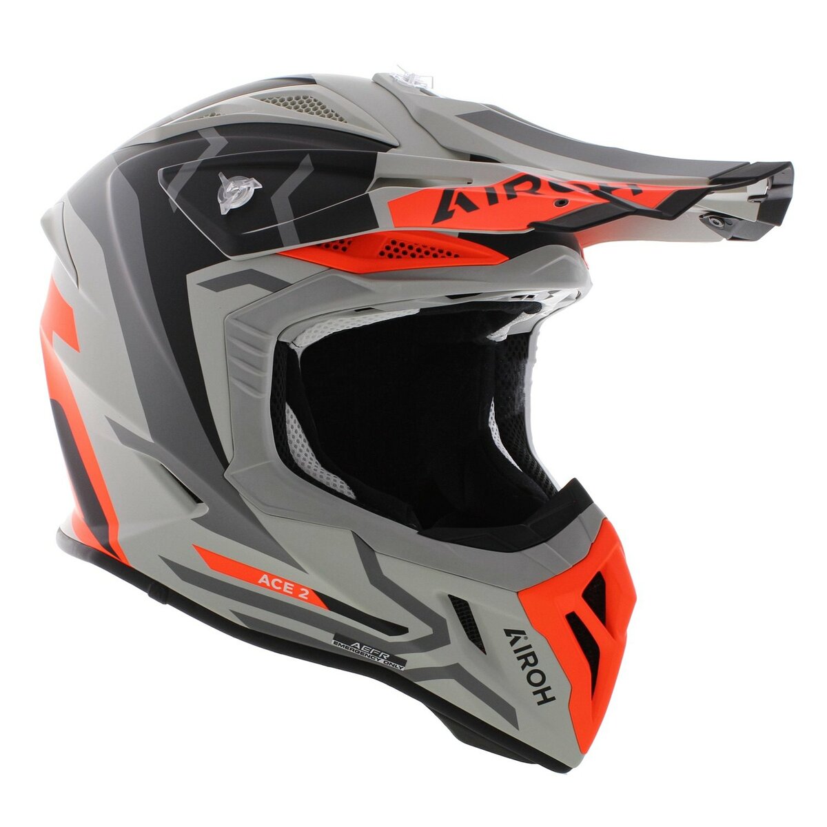 Airoh Aviator Ace 2 MX Helmet Ground - matt grey orange