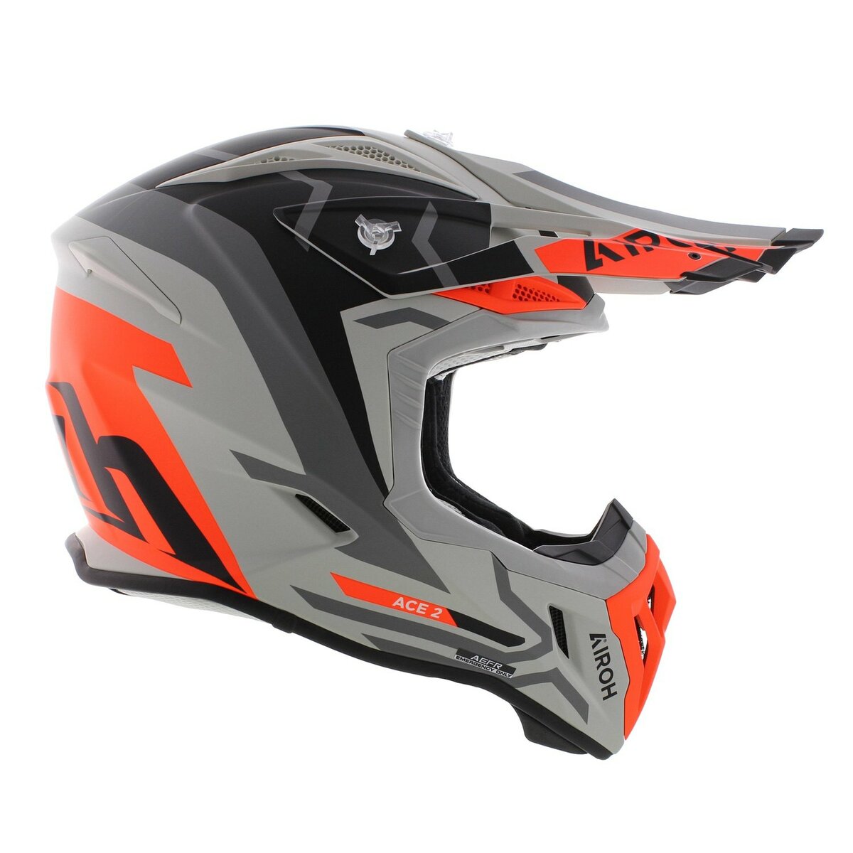 Airoh Aviator Ace 2 MX Helmet Ground - matt grey orange
