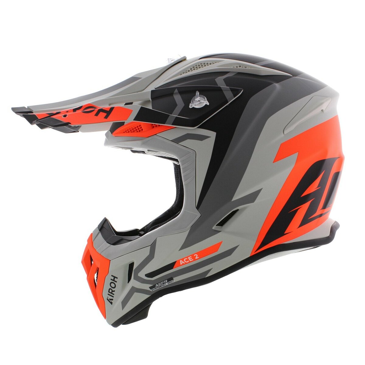 Airoh Aviator Ace 2 MX Helmet Ground - matt grey orange