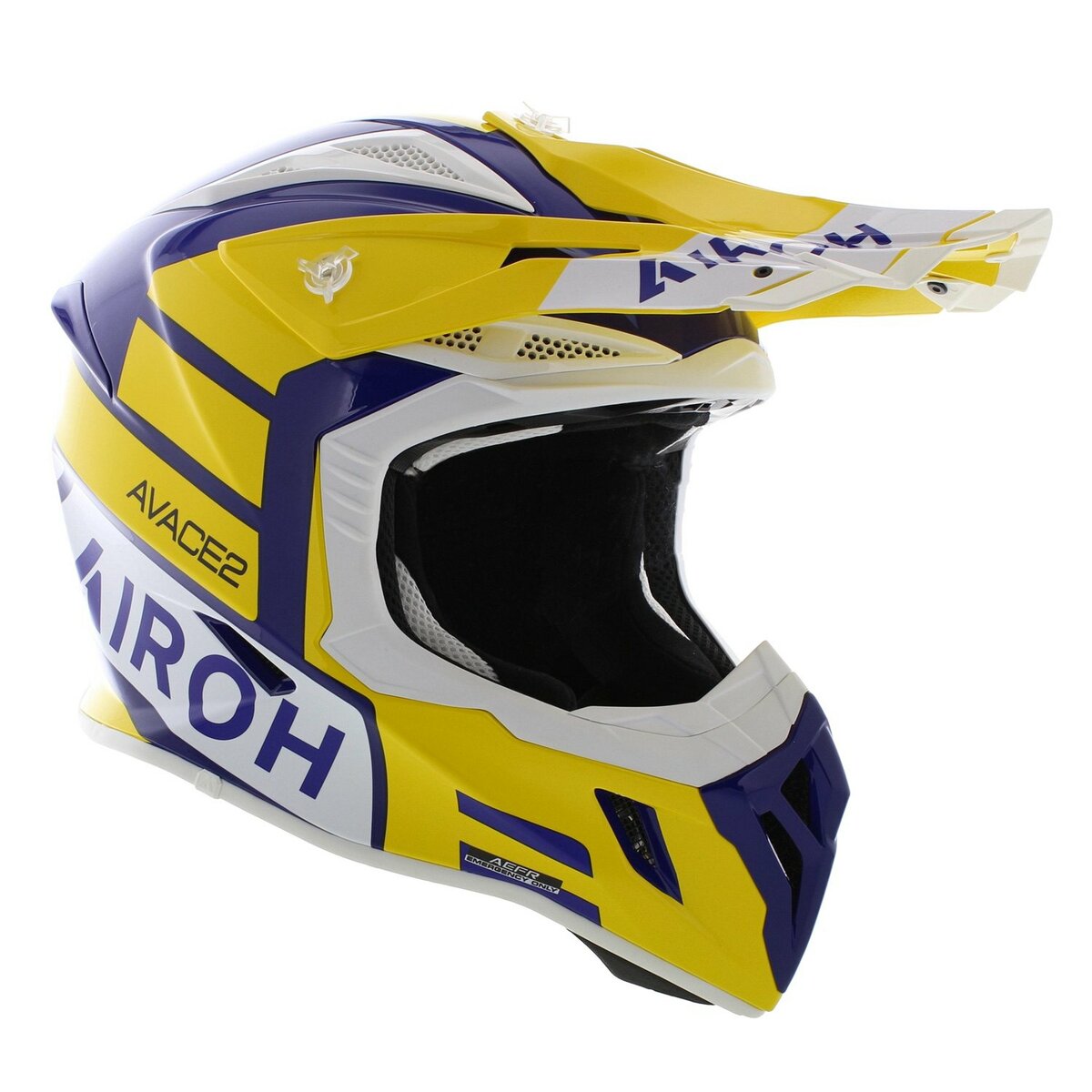 Airoh Aviator Ace 2 MX Helmet Sake - gloss yellow white purple