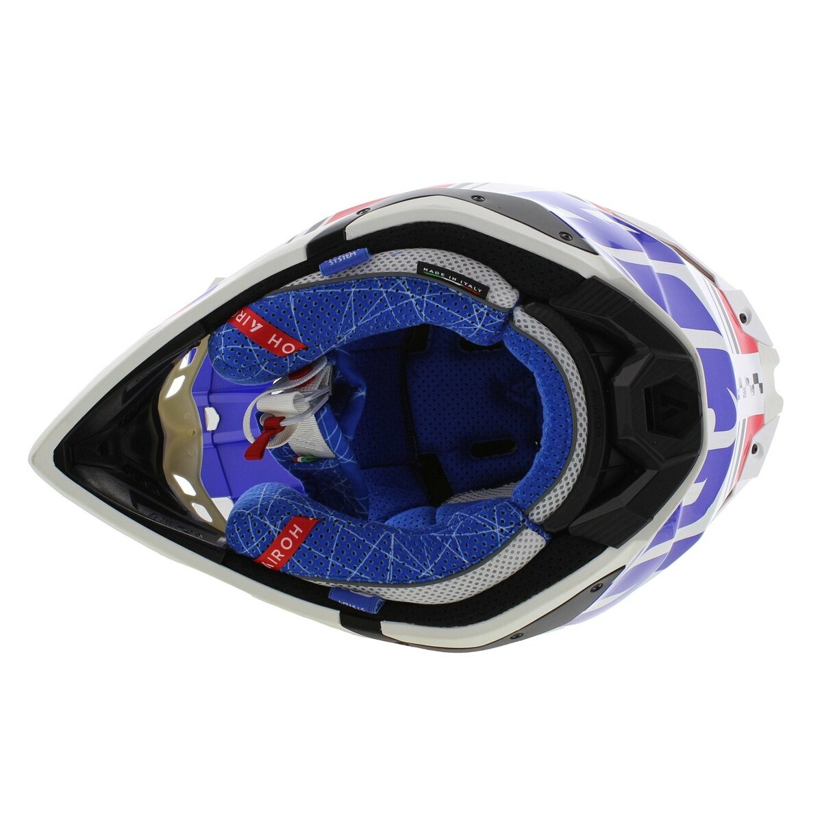 Airoh MX Helmet Aviator 3 AMS² Hima gloss blue white red