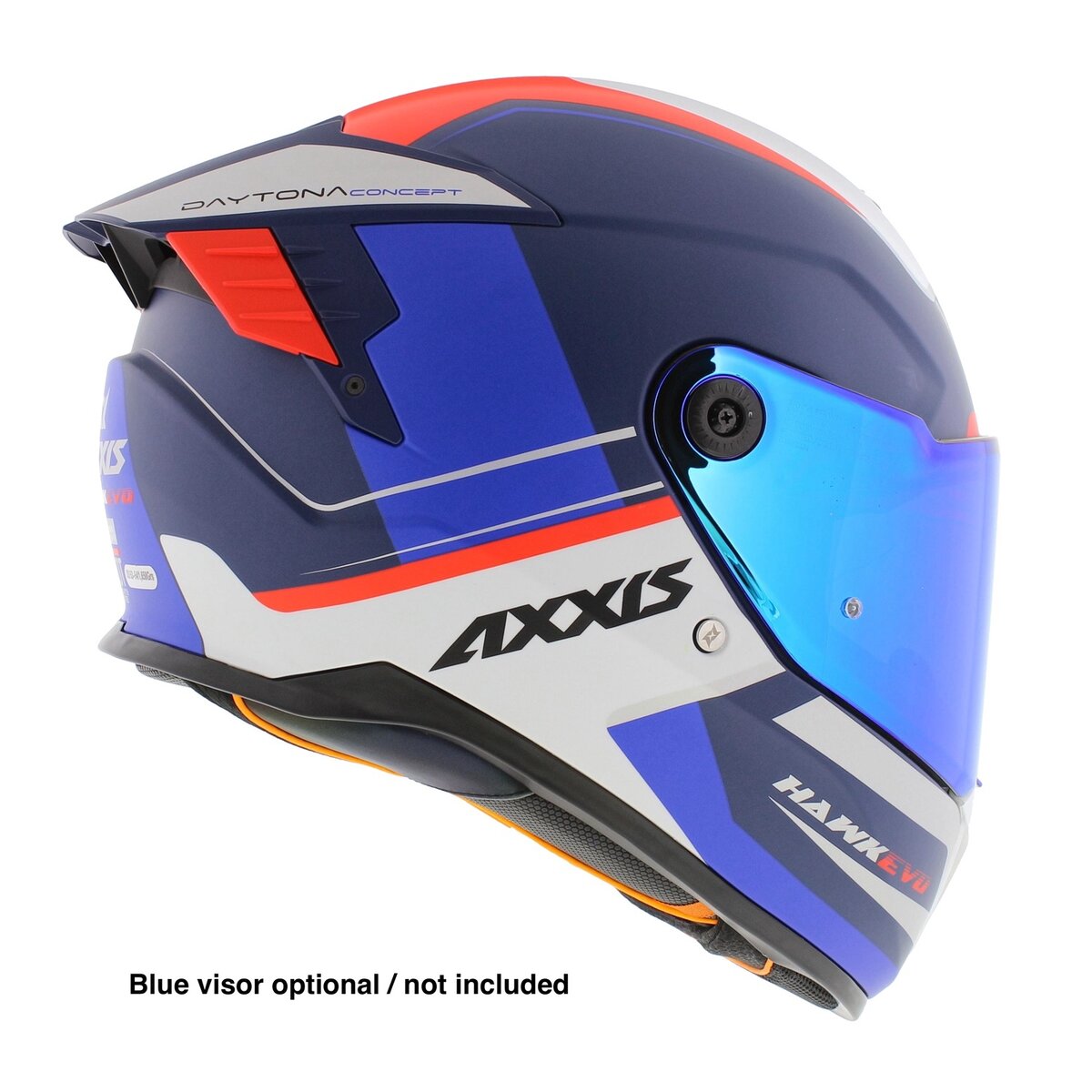 Axxis Hawk SV EVO full face helmet Daytona matt blue