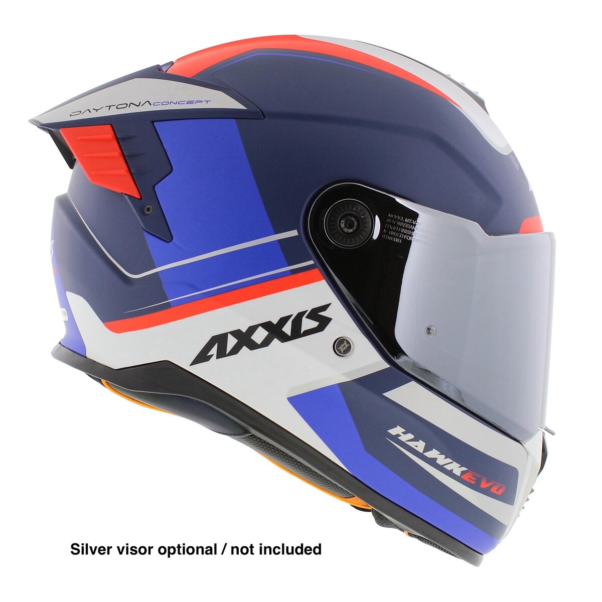 Axxis Hawk SV EVO full face helmet Daytona matt blue