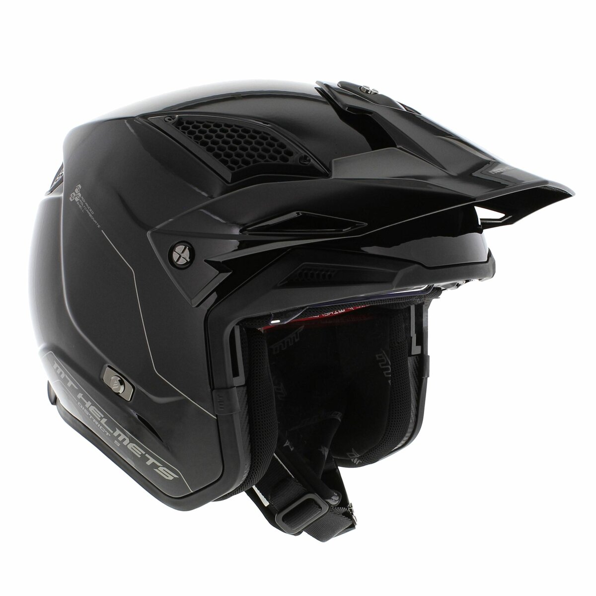 MT District S SV helmet gloss black