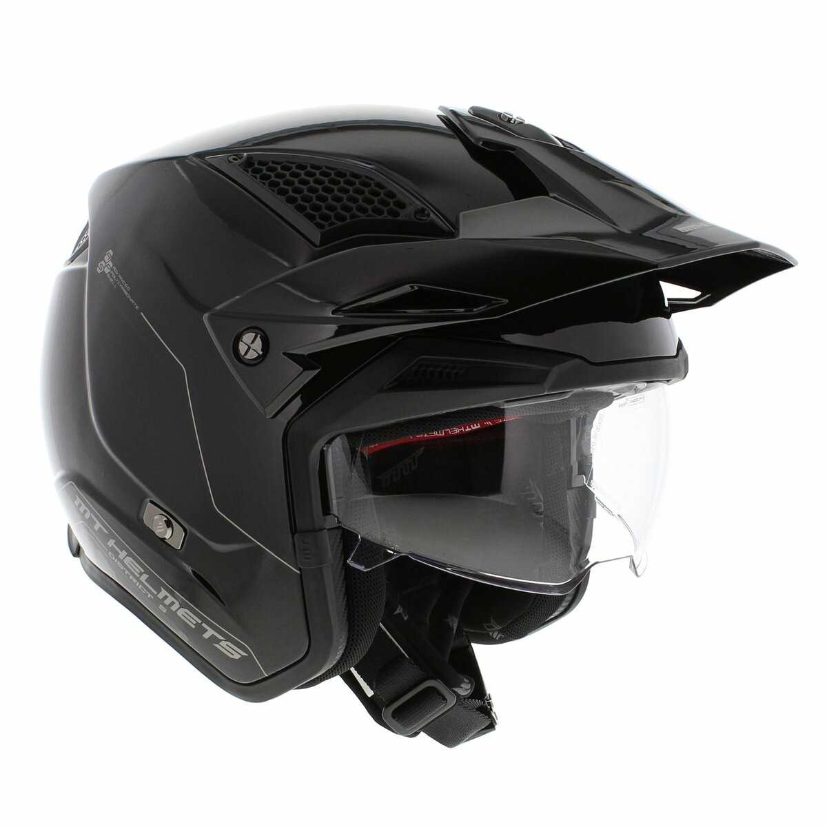 MT District S SV helmet gloss black