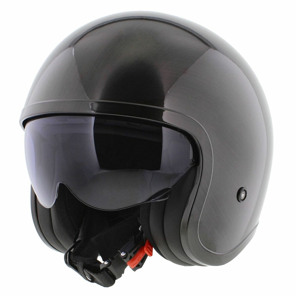 LS2 OF599 Spitfire II solid jeans gloss titanium - Open Face helmet motorcycle scooter