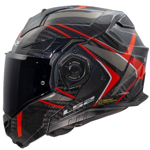 LS2 FF901 Advant X Carbon helmet Future II red black