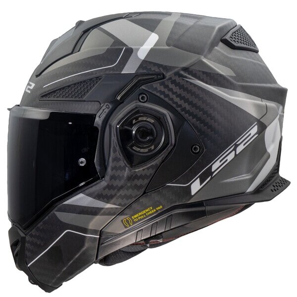 LS2 FF901 Advant X Carbon helmet Horizon chrome grey