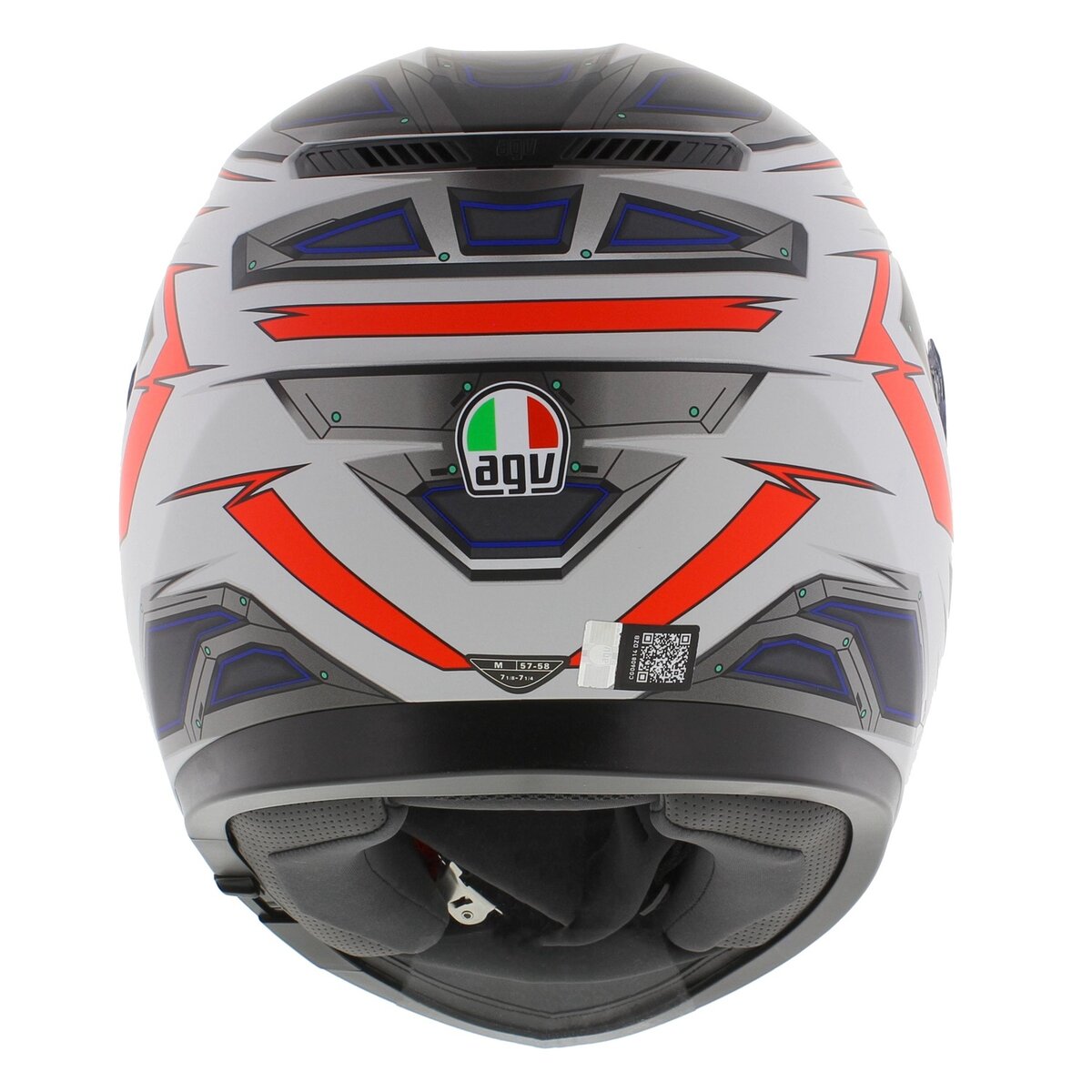 AGV K3 fullface motorcycle helmet Space matt white blue red