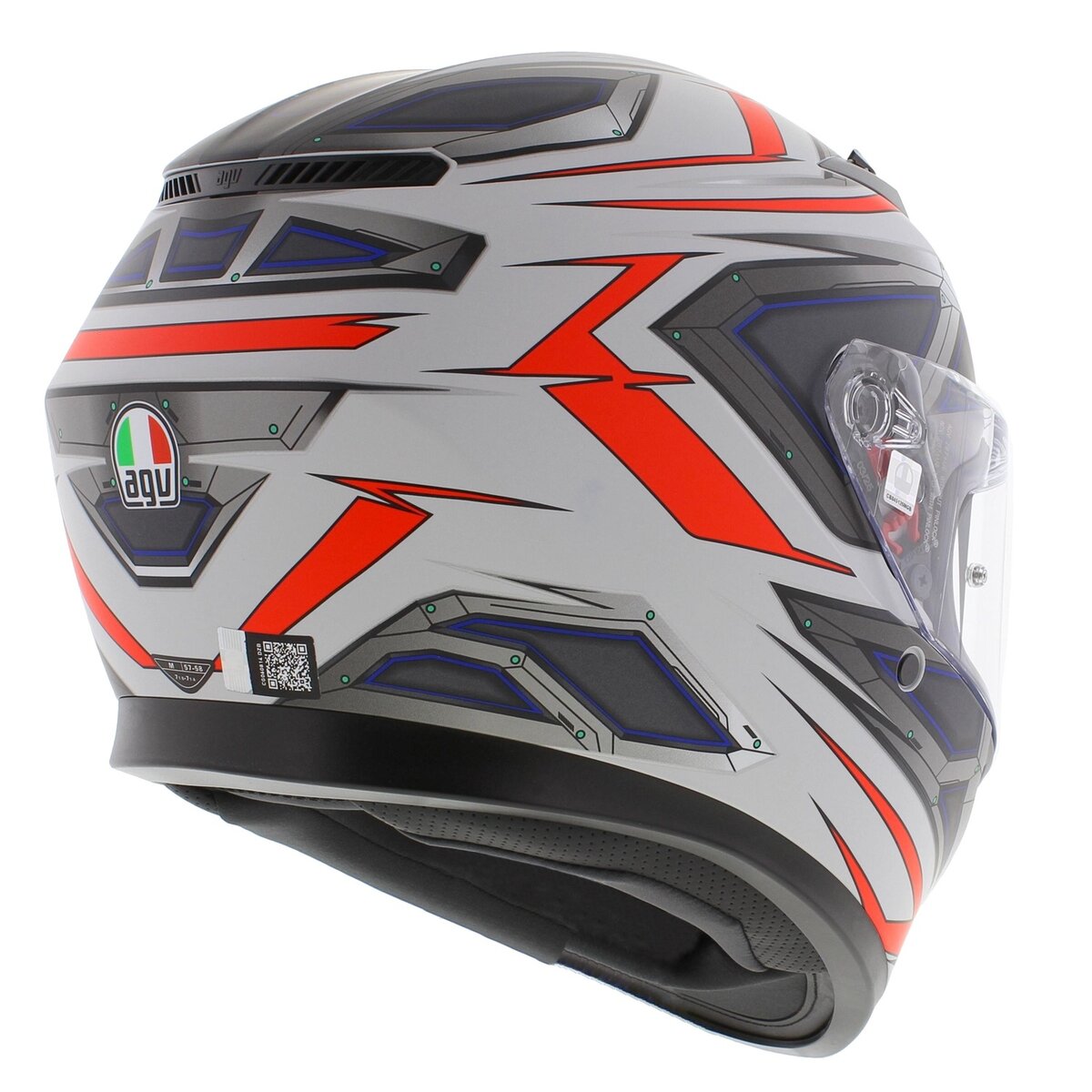 AGV K3 fullface motorcycle helmet Space matt white blue red