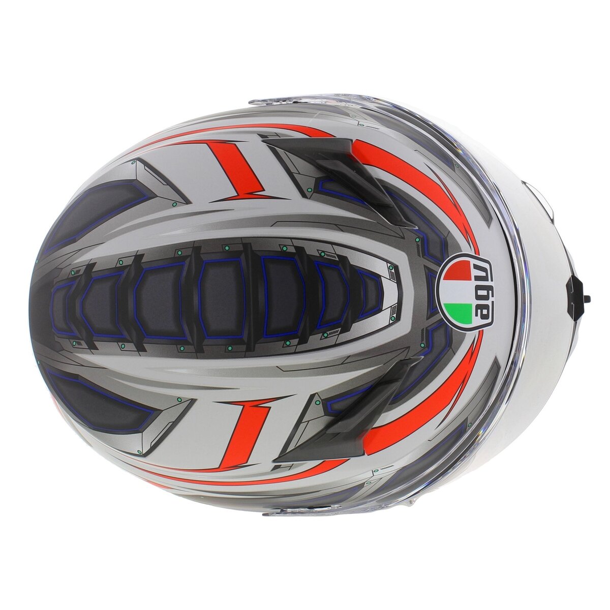 AGV K3 fullface motorcycle helmet Space matt white blue red