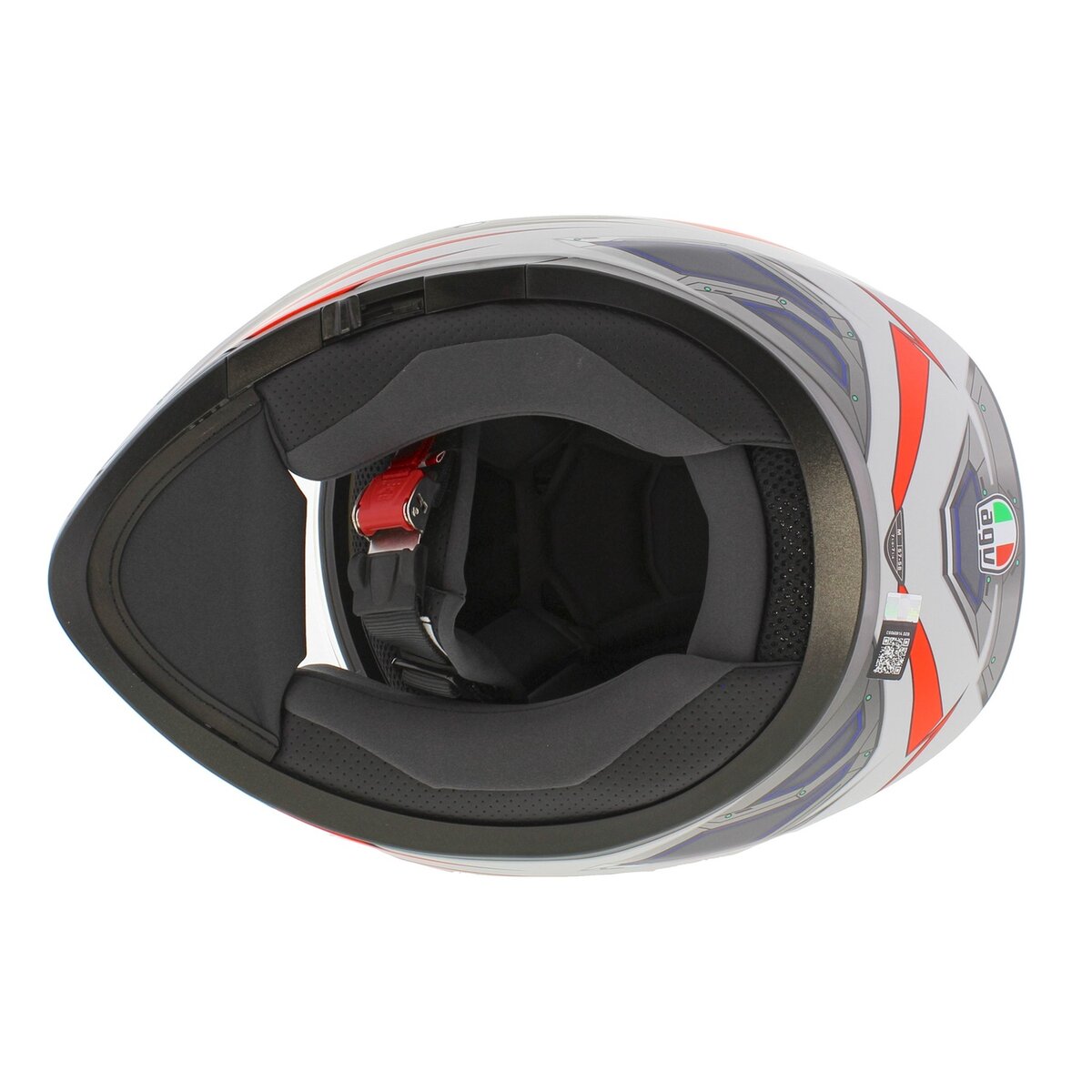 AGV K3 fullface motorcycle helmet Space matt white blue red