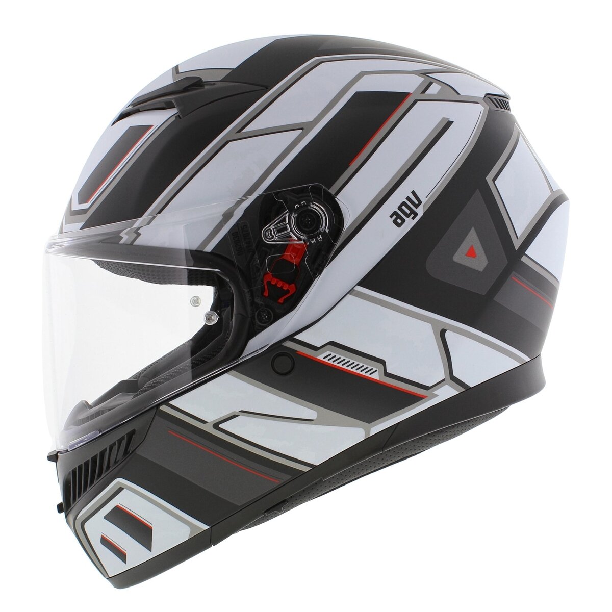AGV K3 fullface motorcycle helmet Rivia matt black white
