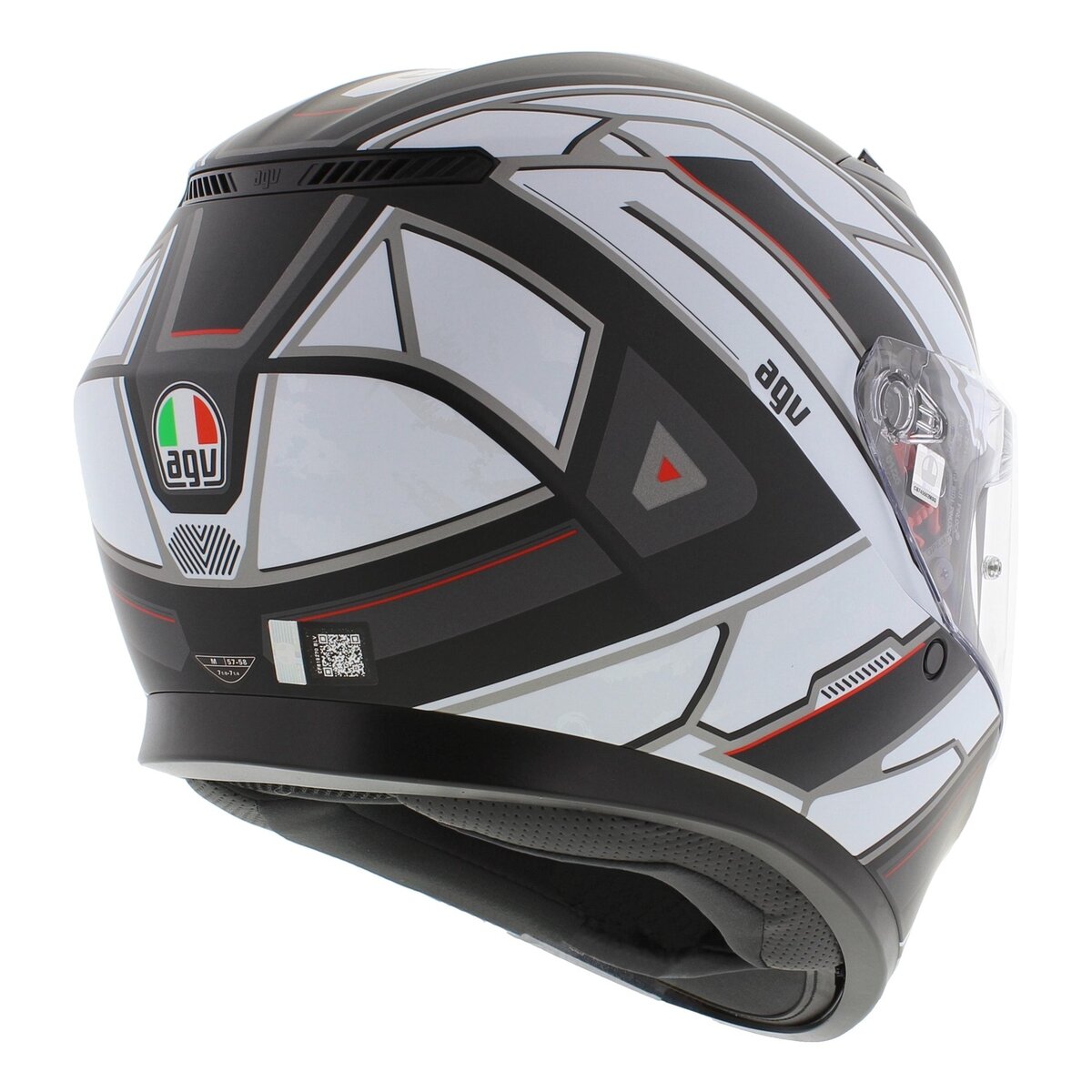 AGV K3 fullface motorcycle helmet Rivia matt black white