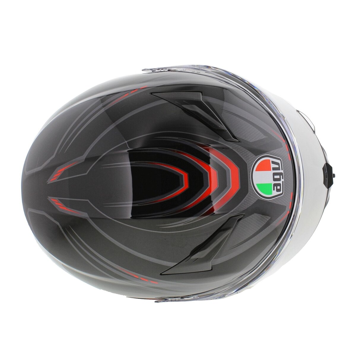 AGV K3 fullface motorcycle helmet Syth gloss black red
