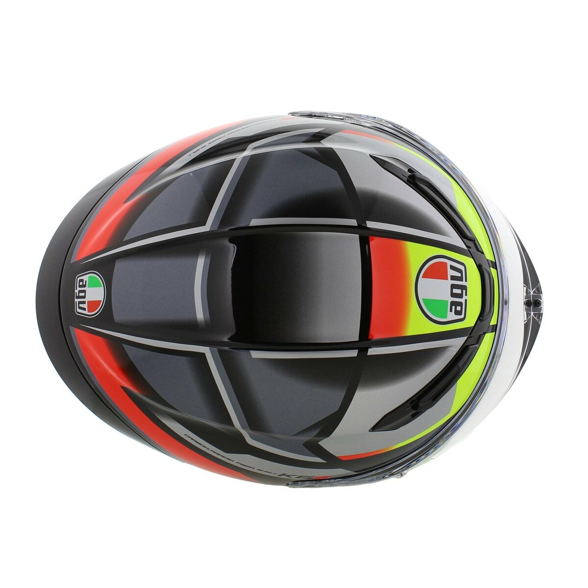 AGV K6 S Erazer motorcycle helmet black red fluo yellow