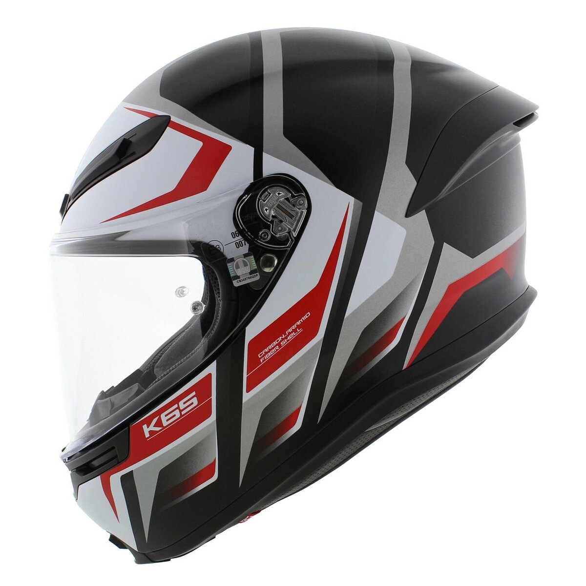 AGV K6 S Karve motorcycle helmet matt white black red