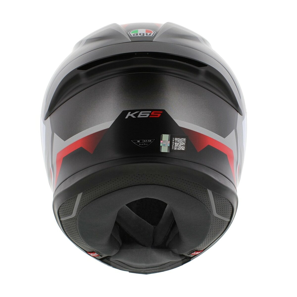 AGV K6 S Karve motorcycle helmet matt white black red