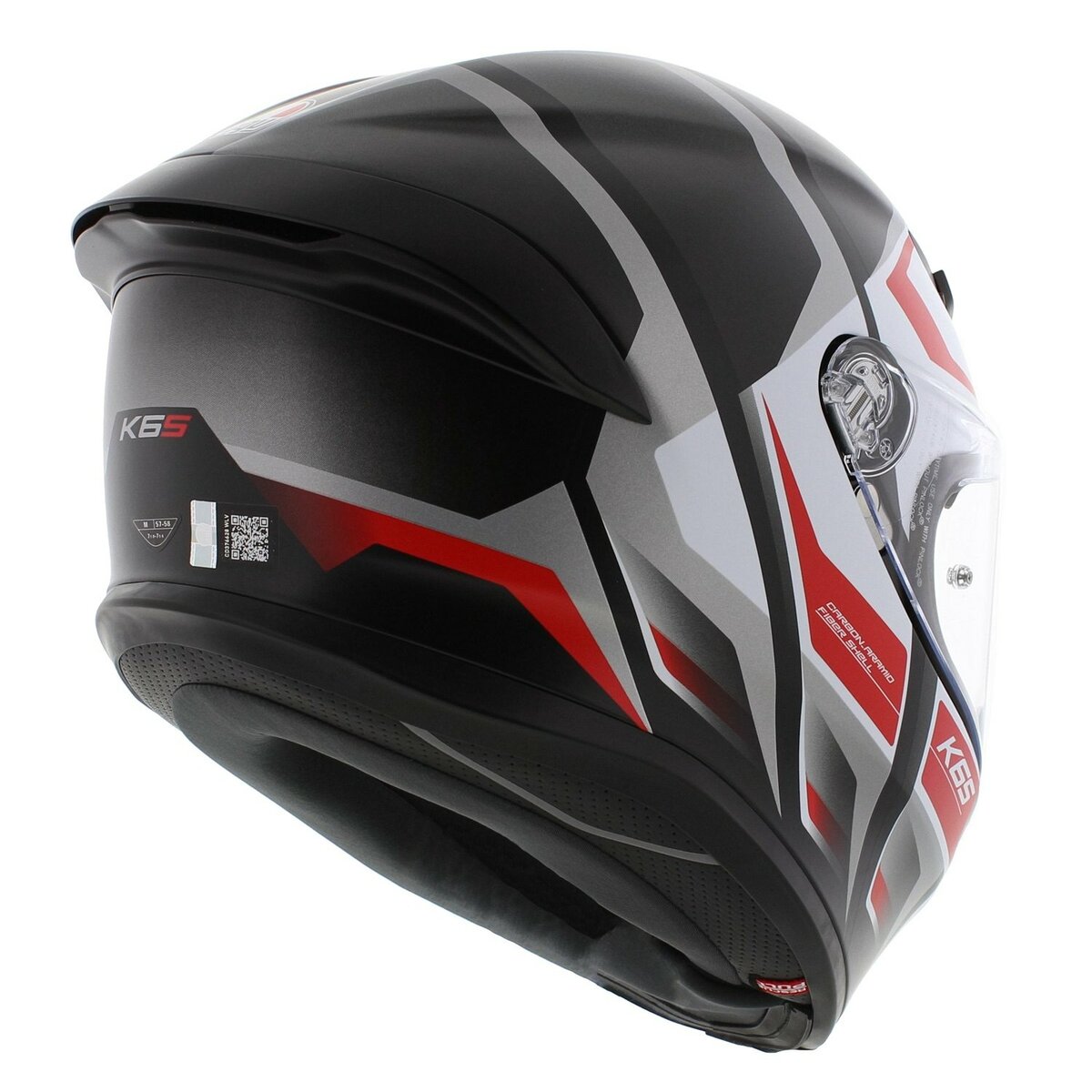 AGV K6 S Karve motorcycle helmet matt white black red