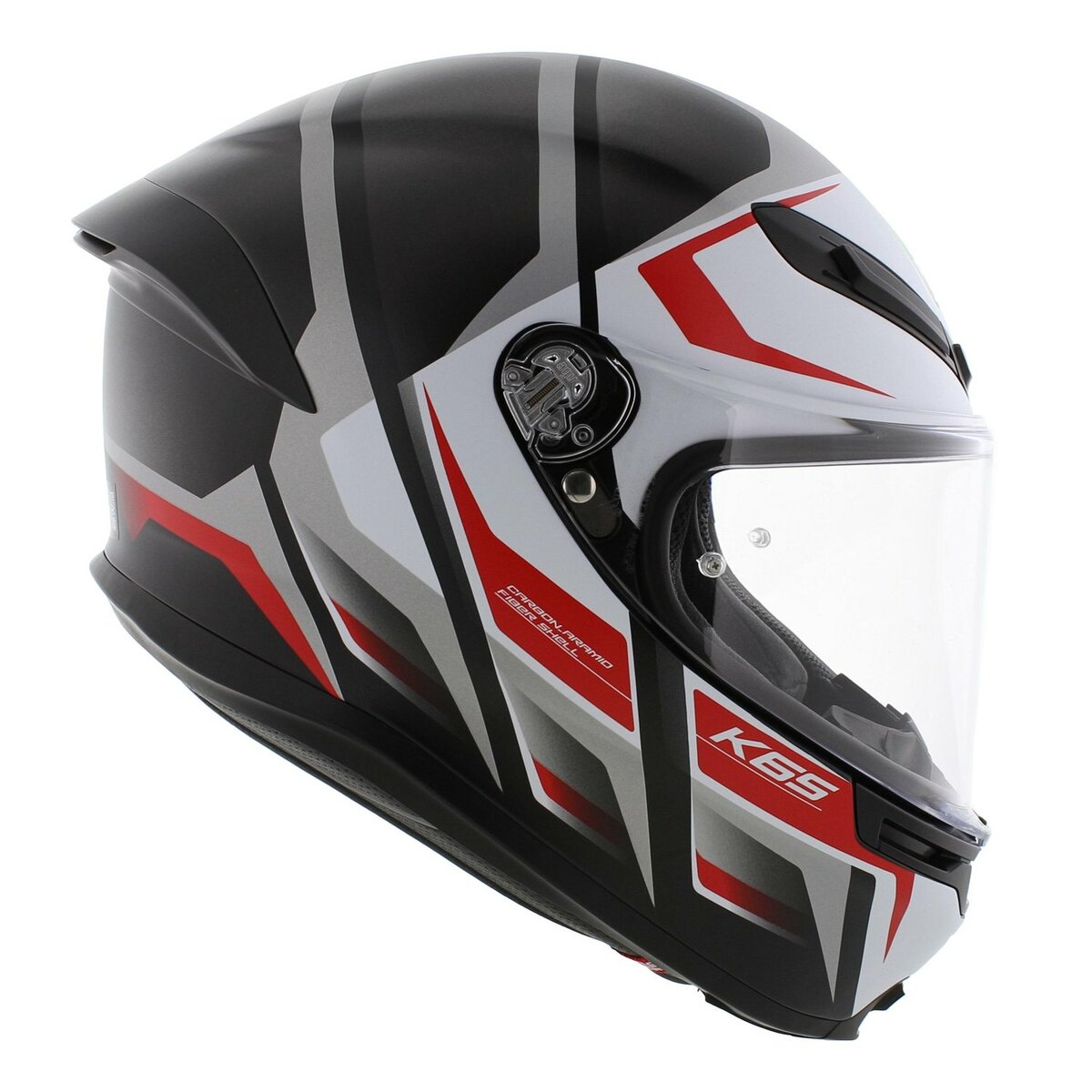AGV K6 S Karve motorcycle helmet matt white black red