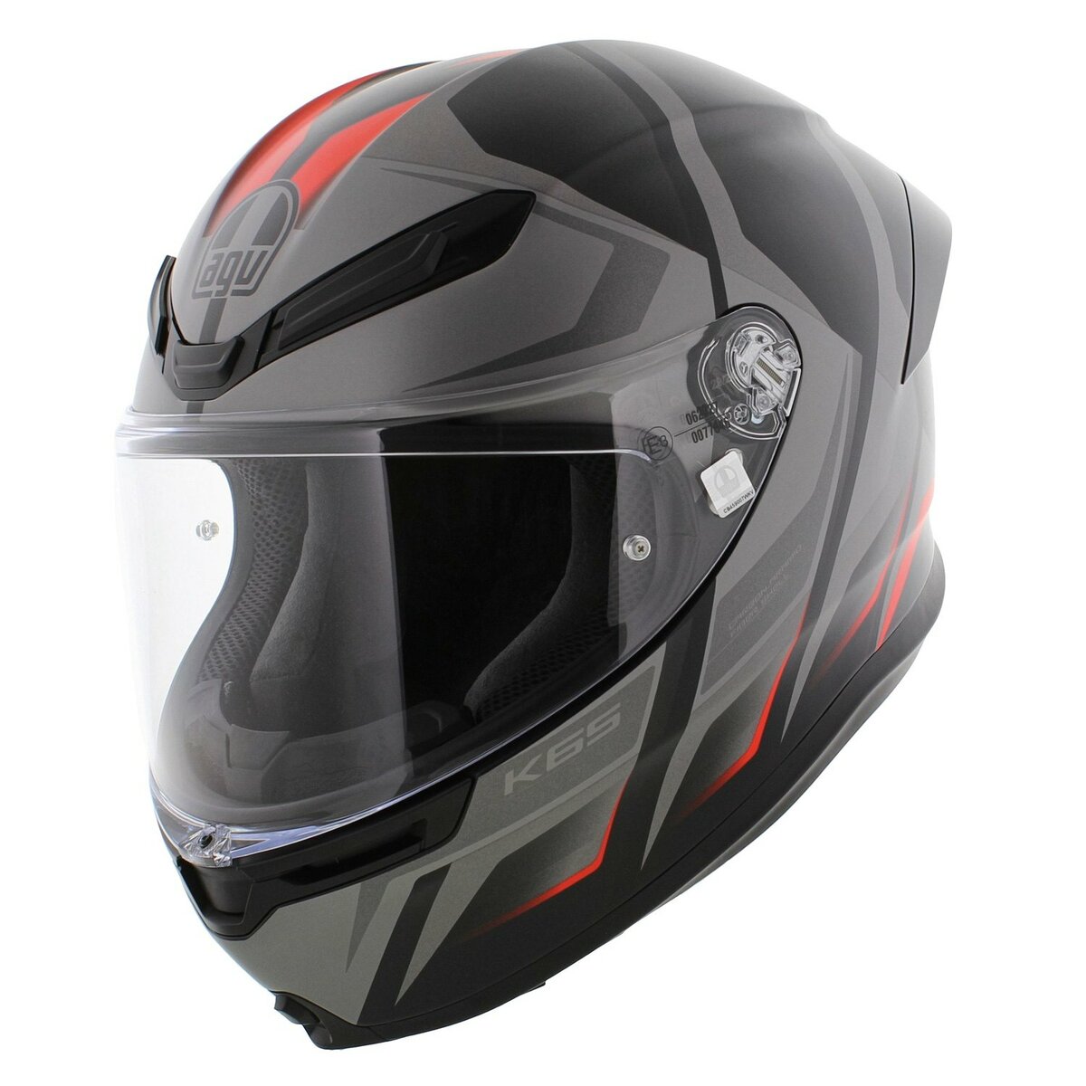 AGV K6 S Karve helmet matt black grey red
