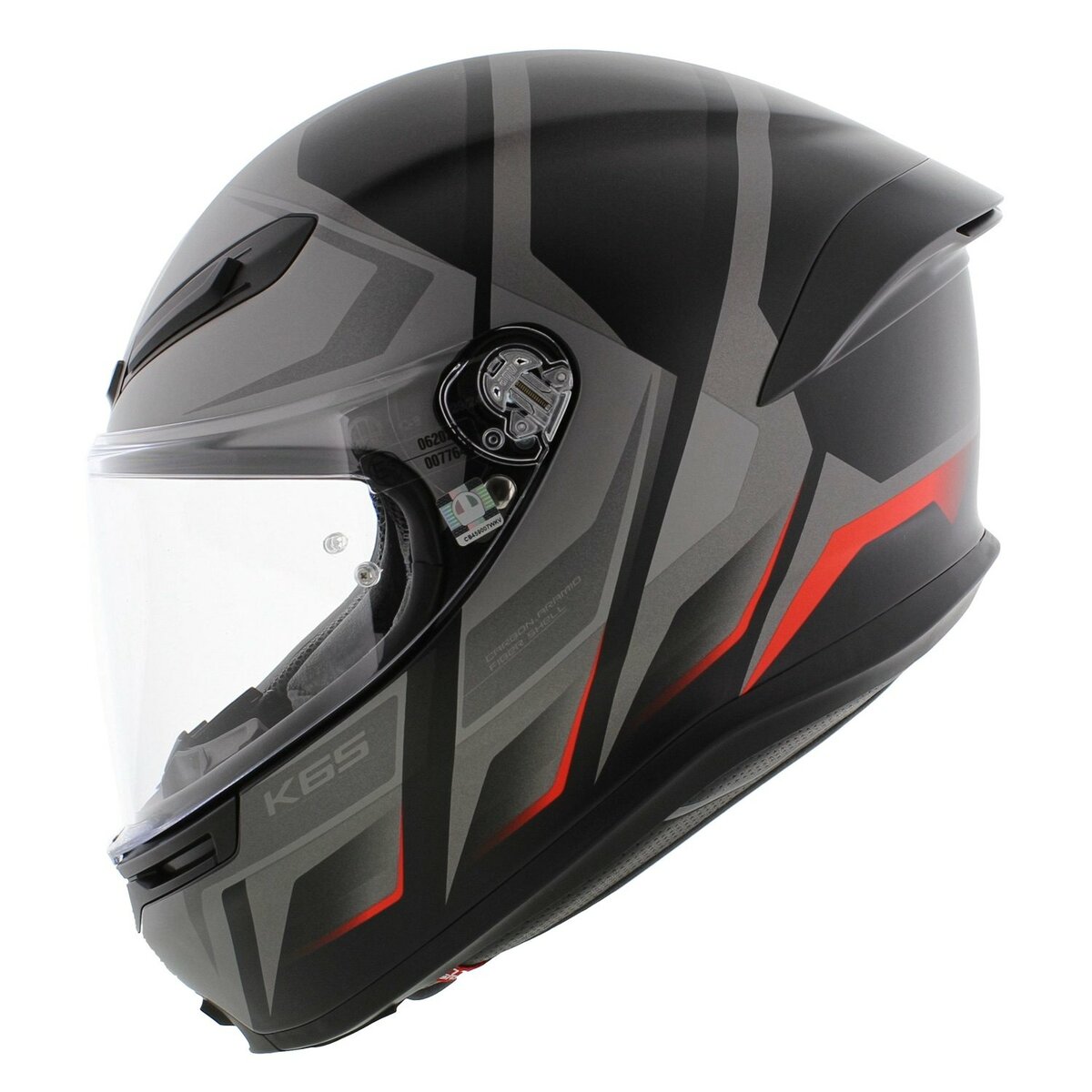 AGV K6 S Karve helmet matt black grey red